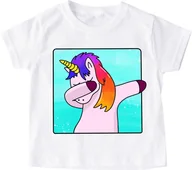 Koszulki dla dziewczynek - dziecięca koszulka dla dziewczynki z jednorożcem - miniaturka - grafika 1