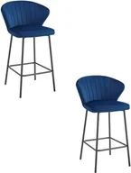 Taborety i hokery - Hoker GATTA - aksamit granat / nogi czarne x 2 - miniaturka - grafika 1