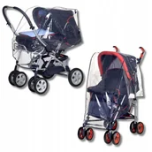 Akcesoria do wózków - Folia Ochrona Przeciwdeszczowa Przezroczysta Wozek Spacerowka Dla Dziecka - miniaturka - grafika 1