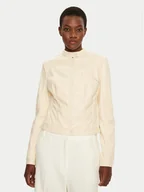 Kurtki damskie - Guess Kurtka skórzana W4YL04 WE480 Écru Regular Fit - miniaturka - grafika 1