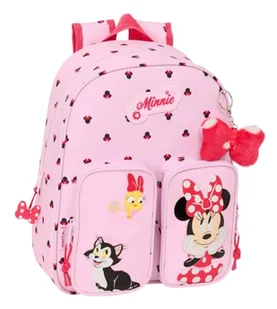 Safta MINNIE MOUSE NAIVE - Plecak dziecięcy, idealny dla dzieci w różnym wieku, wygodny i wszechstronny, jakość i wytrzymałość, 28 x 10 x 34 cm, Jasnoróżowy, M, Casual - Plecaki szkolne i tornistry - miniaturka - grafika 1