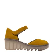 Sandały damskie - Sandały damskie Fly London BISO 305 skórzane żółty P501305030 - miniaturka - grafika 1