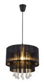 Lampy sufitowe - Wisząca lampa glamour Pyra 15099N z kryształkami czarna - miniaturka - grafika 1