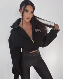 Bluza damska OLAVOGA BIG ZIPPER czerń S - Olavoga - Bluzy damskie - miniaturka - grafika 1