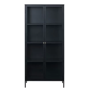 Czarna witryna Unique Furniture Carmel, wys. 190 cm - Witryny - miniaturka - grafika 1