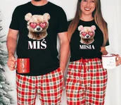 Gadżety dla niej i dla niego - Zestaw koszulek dla pary na walentynki MIŚ I MISIA - miniaturka - grafika 1