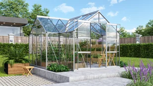 VITAVIA szklarnia ogrodowa Sirius 13000, zielona - (13 m2; 3,84 x 3,84 m) szkło hartowane + baza - Szklarnie ogrodowe - miniaturka - grafika 18