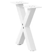 Zawiasy, okucia i inne akcesoria - Nogi do stolika kawowego w kształcie litery X 2 szt. Białe 30x(30-31) cm Stal vidaXL - miniaturka - grafika 1