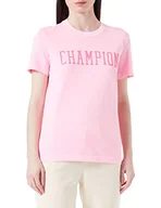 Koszulki i topy damskie - Champion T-shirt damski, Różowa bawełna Candy (Ccpf), S - miniaturka - grafika 1