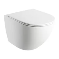 Miski WC - Omnires OTTAWA Bezkołnierzowa miska toaletowa wisząca z deską wolnoopadającą, 49 x 37 cm OTTAWAMWBM - miniaturka - grafika 1