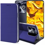 Etui i futerały do telefonów - ETUI Z KLAPKĄ DO INFINIX HOT 40I GRANATOWE ZAMYKANE MAGNETYCZNE KABURA CASE - miniaturka - grafika 1