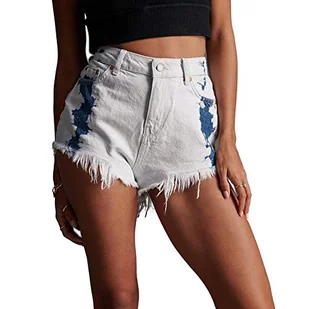 Superdry Damskie szorty Cut-Off, Niebieski (Light Indigo Acid 3gj), 33 - Spodenki damskie - miniaturka - grafika 1