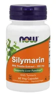 Witaminy i minerały dla sportowców - Now Foods NOW Silymarin Milk Thistle Extract 150mg 60vegcaps - miniaturka - grafika 1