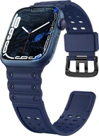 Akcesoria do smartwatchy - Strap Triple Protection pasek Apple Watch SE, 8, 7, 6, 5, 4, 3, 2, 1 (41, 40, 38 mm) opaska bransoleta granatowy - miniaturka - grafika 1