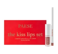 Palety i zestawy do makijażu - Paese The Kiss Lips Set zestaw konturówka i matowa pomadka do ust 01 Nude Beige - miniaturka - grafika 1