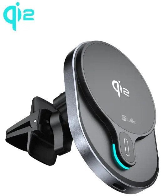 Quik Accessories QM-900 Magnetic Car Phone Holder with Qi2 Wireless Charging 15W