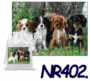 PUZZLE 35 EL. UKŁADANKA DLA DZIECI PIESKI CAVALIER + WORECZEK Z NADRUKIEM - Puzzle - miniaturka - grafika 1
