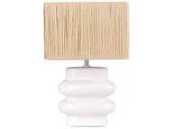 Lampy stojące - Lampa stołowa ceramiczna biała JUDY - miniaturka - grafika 1
