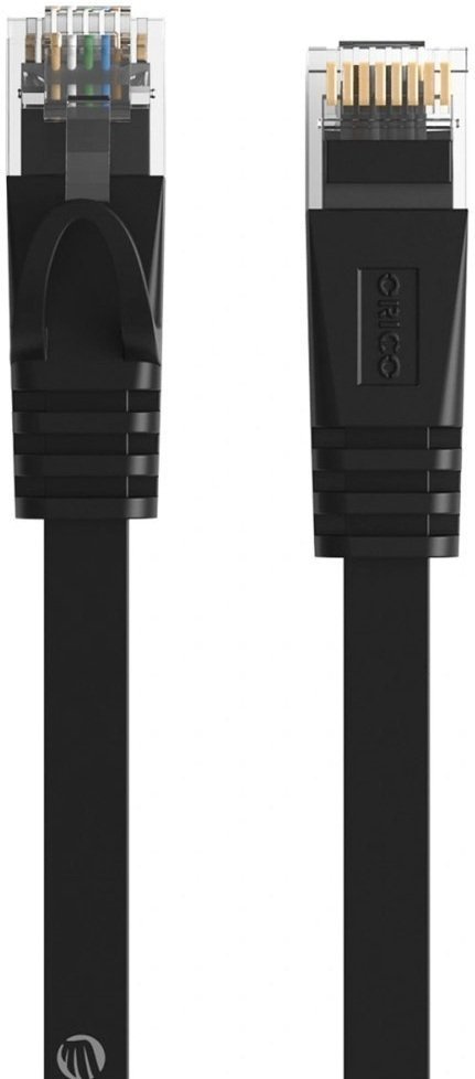 Orico Kabel sieciowy Ethernet PUG-C7B, Cat 7, F/FTP, płaski, czarny, 3 m PUG-C7B-30-BL-EP