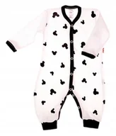Pajacyki dla niemowląt - PAJAC długi rękaw rampers , Myszka biel 62 KLEKLE - miniaturka - grafika 1