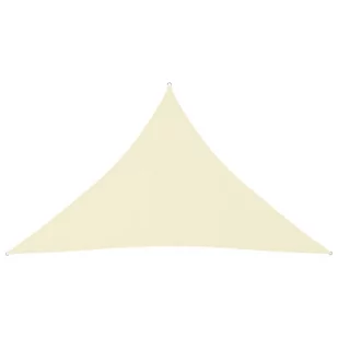 vidaXL Żagiel ogrodowy, tkanina Oxford, trójkątny, 2,5x2,5x3,5 m, krem 135224 - Parasole ogrodowe - miniaturka - grafika 1