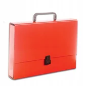 Teczki i skoroszyty - Tadeo Trading Teczka z rączką A4 PENAMETE czerwona pastelowa AB324TT - miniaturka - grafika 1