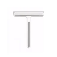 Myjki do okien - Wielofunkcyjna silikonowa gąbka czyszcząca ze szczotką do czyszczenia okien, szyb i drzwi prysznicowych, biała - miniaturka - grafika 1