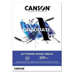 Blok A4 200g 20k Graduate Lettering      Mixed Media  Canson - Podobrazia, bloki, papiery - miniaturka - grafika 1