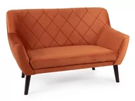 Sofy i kanapy - Sofa do salonu welurowa pikowana KIER 2 VELVET cynamonowa/wenge SIGNAL - miniaturka - grafika 1