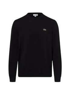 Lacoste Męski sweter z dzianiny Mężczyźni czarny jednolity, 3 - Swetry męskie - miniaturka - grafika 1