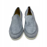 Mokasyny męskie - Mokasyny męskie zamszowe Old Money 46 - miniaturka - grafika 1