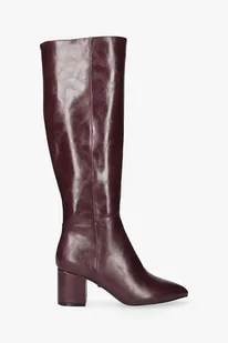 Mexx kozaki PLUCK MILA damskie kolor bordowy na słupku MI001800353W - Kozaki damskie - miniaturka - grafika 1