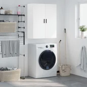 Szafki na klucze - vidaXL Szafka wisząca, biała, 69,5x34x90 cm - miniaturka - grafika 1