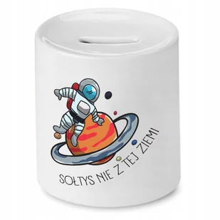 SKARBONKA PREZENT DLA SOŁTYSA NIE Z TEJ ZIEMI z Nadrukiem ze Zdjęciem + Opakowanie na prezent (wzór 01) - Skarbonki - miniaturka - grafika 1