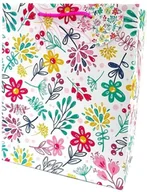 Opakowania i torebki na prezenty - Torebka ozdobna matowa 26x32x12cm Kwiaty - artykuł papierniczy - miniaturka - grafika 1