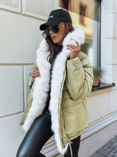 Kurtka zimowa damska oversize BRILLIANCE zielona Dstreet TY3909-S - Kurtki damskie - miniaturka - grafika 1