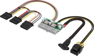 Adapter USB Akasa AKASA adaptér AK-PE200-01, 200W DC-to-DC ATX, 4-pin DIN - Adaptery i przejściówki - miniaturka - grafika 1