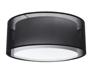 Lampy sufitowe - Czarny elegancki plafon sufitowy z abażurem - 3X S437 P4-Z84 - miniaturka - grafika 1