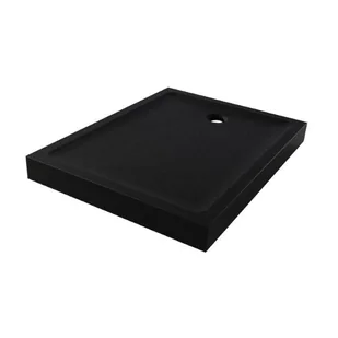 Brodzik Prostokątny Mild Stone 100X80 Czarny B-0570 - Brodziki prysznicowe - miniaturka - grafika 1