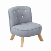 Stoliki dla dzieci - Fotelik dla dzieci somebunny szary z kolorowymi guziczkami candy - miniaturka - grafika 1