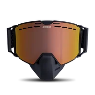Gogle narciarskie - Gogle na Skuter Śnieżny Jethwear Line + Zapasowa Soczewka Czarny - miniaturka - grafika 1