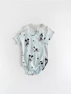 Body dla niemowląt - Reserved - Bawełniane body Mickey Mouse 2 pack - jasnoniebieski - miniaturka - grafika 1
