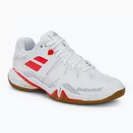Buty sportowe damskie - Buty do badmintona damskie Babolat Shadow Spirit white/lavender - miniaturka - grafika 1