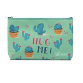 Kosmetyczki, organizery i kuferki - Kosmetyczka Hug Me Miętowa Kaktus - miniaturka - grafika 1