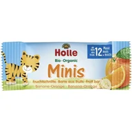 Przekąski dla dzieci - Holle Minnis Mini batoniki Banan-Pomarańcza Bio 100g - miniaturka - grafika 1