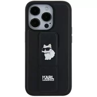 Etui i futerały do telefonów - Etui Karl Lagerfeld KLHCN61GSACHPK Apple iPhone XR / 11 hardcase Gripstand Saffiano Choupette Pins czarny/black - miniaturka - grafika 1