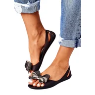 Baleriny - Gumowe Baleriny Meliski Lu Boo Czarne - ButyModne - miniaturka - grafika 1