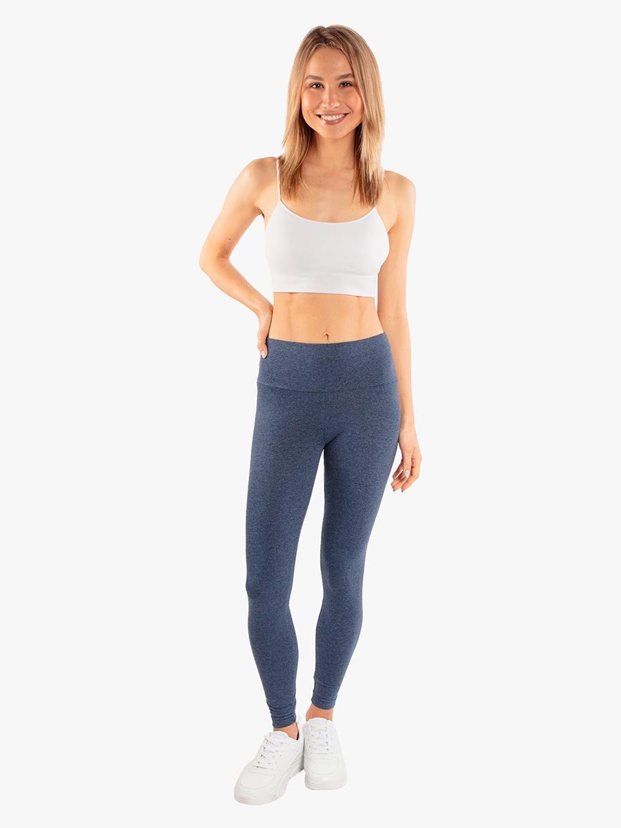 Damskie legginsy z wysokim stanem długie denim Golden Queen r.3XL