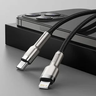 Baseus Cafule Metal Data kabel USB Typ C - Lightning 20 W Power Delivery 0,25 m czarny - Kable USB - miniaturka - grafika 9