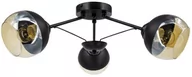 Lampy sufitowe - MLAMP LAMPA sufitowa ELM1018/3 BL MLAMP metalowa OPRAWA loftowa molecular czarna ELM1018/3 BL - miniaturka - grafika 1
